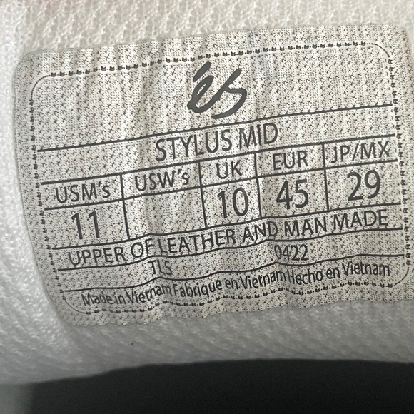 es Stylus Mid Skate Shoe, Men’s Size 11 - Picture 2 of 2